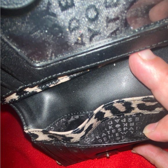 NWOT Kate Spade bi-fold wallet.Grove Street Leopard print. Black / Brown - Picture 14 of 16